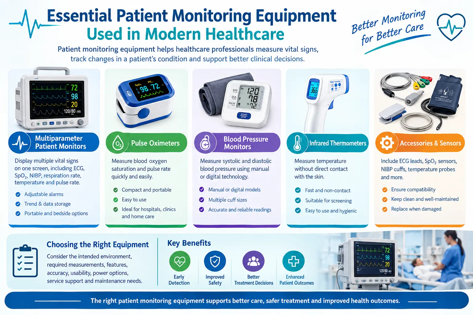 Essential Patient Monitoring Equipment Used in Modern Healthcare