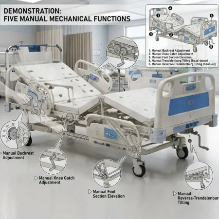 5 functional hospital bed manual 2
